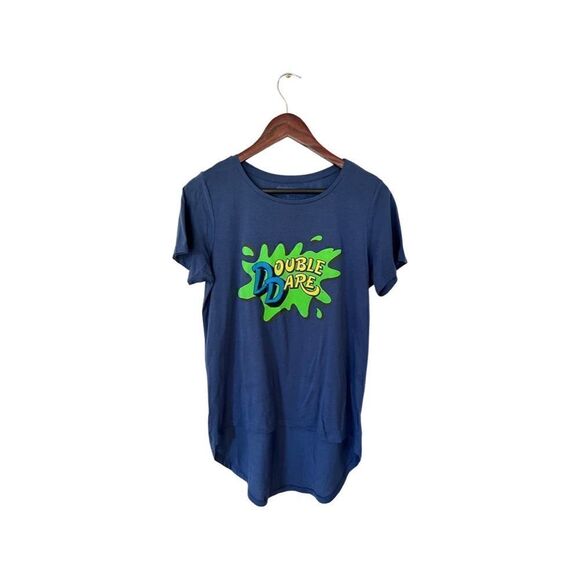 Nickelodeon blue double Dare women’s T-shirt - Picture 1 of 4